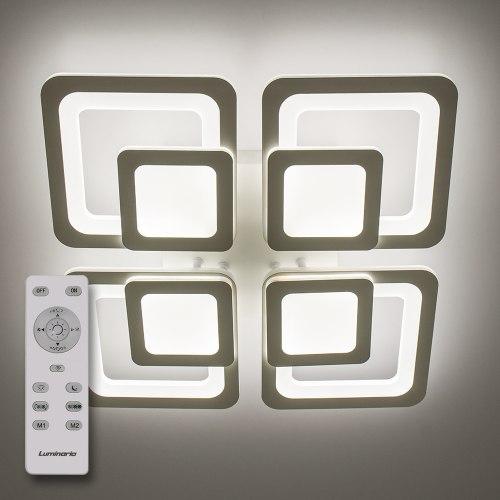Стельовий світлодіодний світильник з пультом ДК LUMINARIA TETRA DOUBLE 90 W S420 WHITE 220V IP20