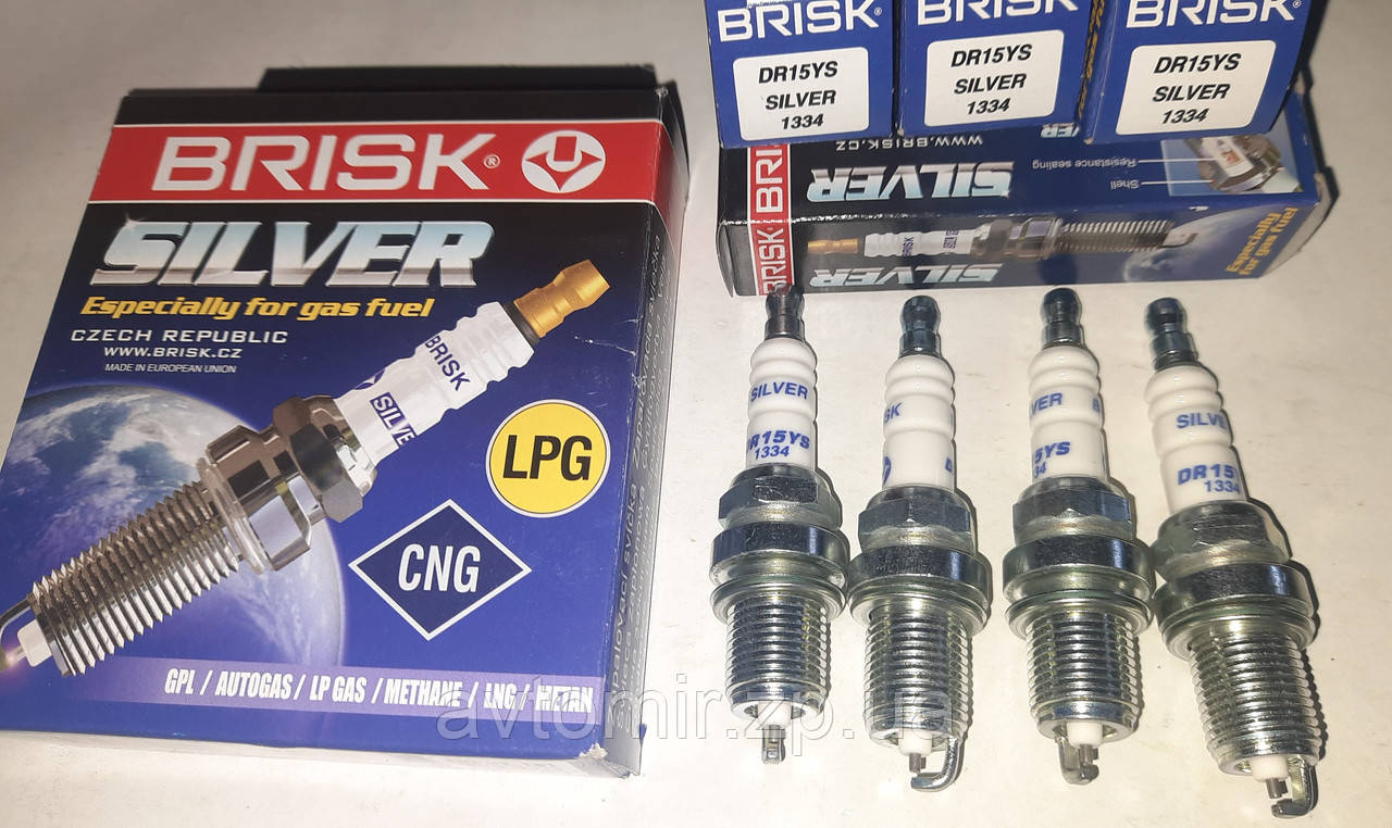 Свічка Brisk DR15YS Silver ВАЗ 2110-2112,2170-2172 під ГБО, ключ 16