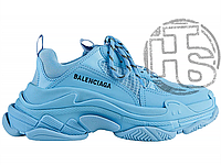 Женские кроссовки Balenciaga Triple S Light Blue (женские Баленсиага Трипл с Лайт Голубой) 524039W2FW14800