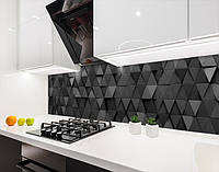 Наклейка на кухонный фартук 60 х 200 см, фотопечать с защитной ламинацией Абстракция из треугольников