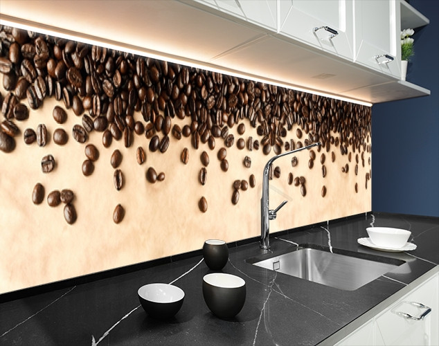 Фото панель універсальна ПЕТ, Самофіксована, 62 х 305 см (товщіна 1.2 мм), кавові зерна