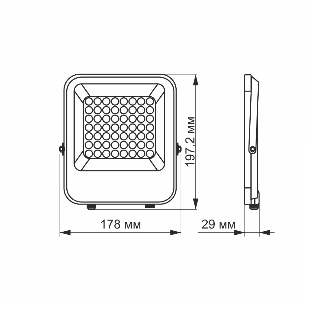 (Minimum 1000грн) LED прожектор PREMIUM VIDEX F2 30W 5000K AC / DC12-48V - фото 3 - id-p1338087262