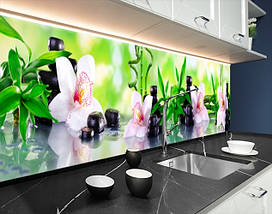 Фото панель універсальна ПЕТ, Самофіксована, 62 х 305 см (товщіна 1.2 мм), орхідеї та бамбук, фото 5