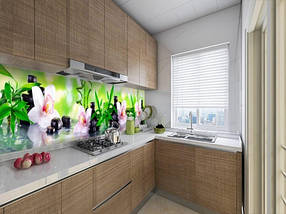 Фото панель універсальна ПЕТ, Самофіксована, 62 х 305 см (товщіна 1.2 мм), орхідеї та бамбук, фото 4