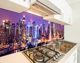 Фото панель універсальна ПЕТ, Самофіксована, 62 х 305 см (товщіна 1.2 мм), Нью-Йорк у вогнях, фото 5