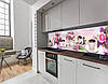 Наклейка на кухонний фартух 60 х 200 см, з фотодруком та захисною ламінацією квіти та чашка кави (БП-s_fl11712), фото 8