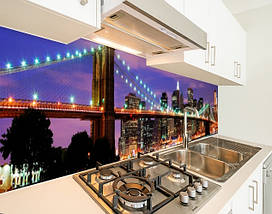 Фото панель універсальна ПЕТ, Самофіксована, 62 х 305 см (товщіна 1.2 мм), Бруклінський міст, фото 5