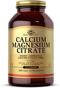 Кальцій і магній солгар Solgar Calcium Magnesium Citrate 250 таблеток