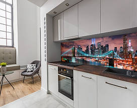 Фото панель універсальна ПЕТ, Самофіксована, 62 х 305 см (товщіна 1.2 мм), міст із вогнями бруклінський, фото 4