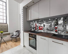 Наклейка на кухонний фартух 60 х 200 см, з фотодруком та захисною ламінацією вулиці Лондона з мостами (БП-s_cd160), фото 5