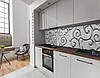 Наклейка на кухонний фартух 60 х 200 см, з фотодруком та захисною ламінацією сталевий орнамент (БП-s_tx228), фото 7