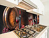 Кухонний фартух самоклею бочки з вином і келихи, із захисною ламінацією, 60 х 200 см., фото 7