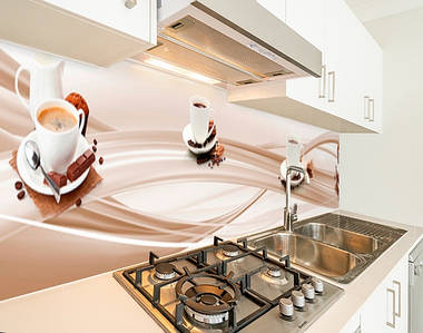 Фото панель універсальна ПЕТ, Самофіксована, 62 х 305 см (товщіна 1.2 мм), чашка кави з шоколадом