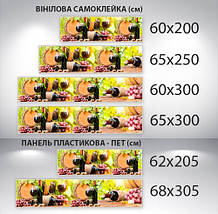 Наклейка на кухонний фартух 60 х 200 см, з фотодруком та захисною ламінацією вино у діжках (БП-s_ed589), фото 3