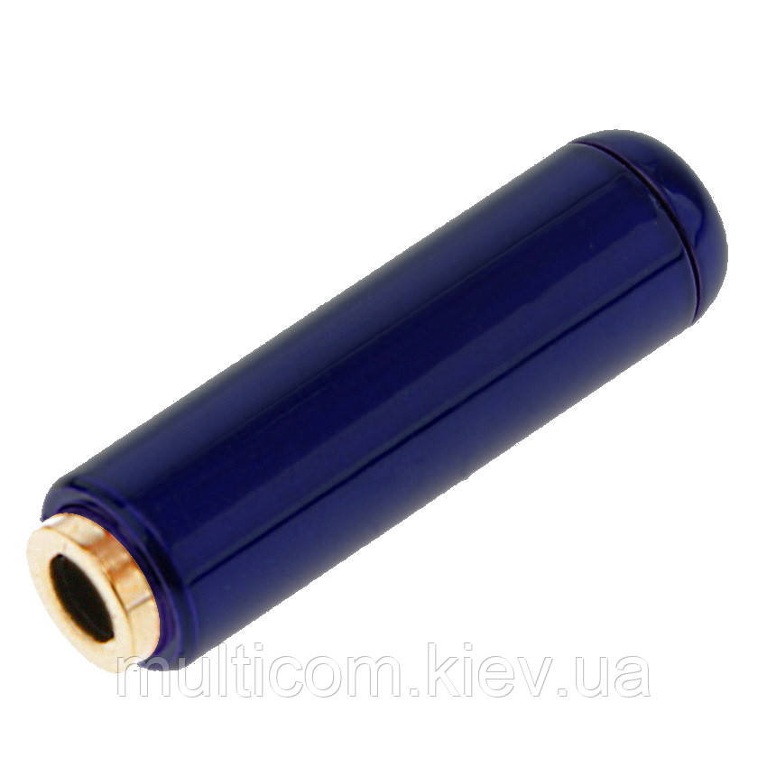01-00-107BU. Гніздо 3,5 стерео кабельне, метал, gold pin, діам.-4 мм, Sennheiser, синє