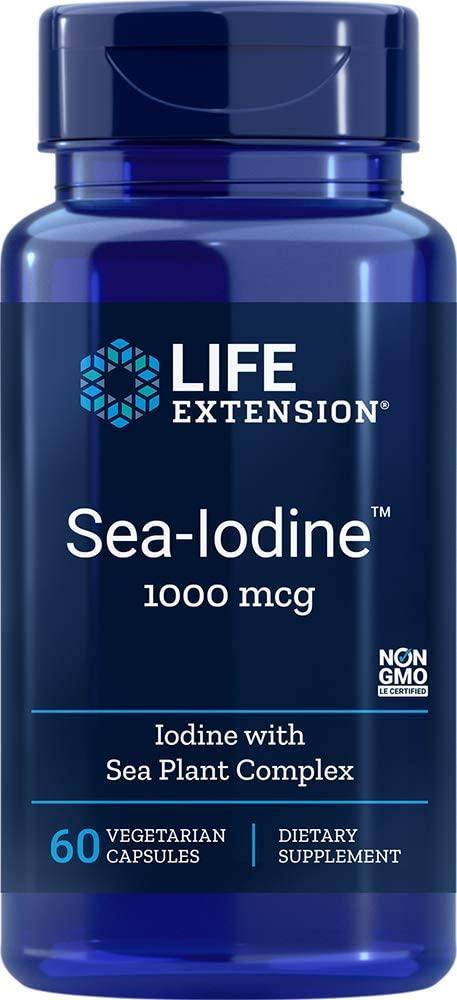 Йод морської Life Extension Sea-Iodine 1000 mcg 60 капсул, фото 1
