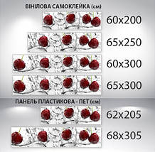 Наклейка на кухонний фартух 60 х 200 см, з фотодруком та захисною ламінацією вишня з кубиками льоду (БП-s_ed631), фото 4
