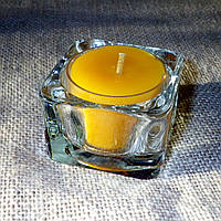 Стильный прозрачный квадратный стеклянный подсвечник для чайных свечей