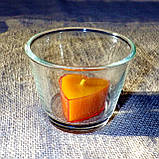 Стильный настольный круглый стеклянный подсвечник стаканчик для чайных свечей, фото 7