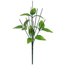 Нога букетная 9-ка с листом, 46см (10 шт. в уп)
