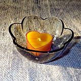Стильный настольный стеклянный подсвечник Цветок для чайных свечей, фото 9