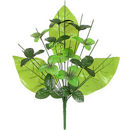 Нога букетна 18-ка з великим листом, 46см ( 5 шт в уп)