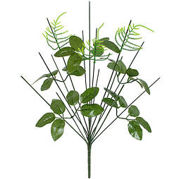 Нога букетная 14-ка с листом и ёлочкой, 48 см (10 шт в уп)