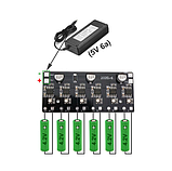 Контролер заряду, плата заряду 6x Li-ion 18650 3,7V (роздільна зарядка), фото 5