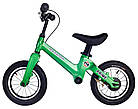 Беговел Maraton Prime магнієва рама, ручного гальма, надувні колеса 12" зелений, фото 3