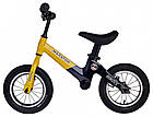Біговел Maraton Scott магнієва рама, надувні колеса 12" жовтий, фото 2