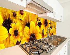 Фото панель універсальна ПЕТ, Самофіксована, 62 х 305 см (товщіна 1.2 мм), квіти жовті, фото 5