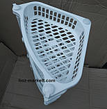 Кутова етажерка біла пластикова для ванни та кухні 5 ярусів, фото 4