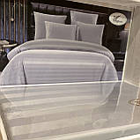 Постільна білизна страйп-сатин <unk> Євро комплект із простирадлом на гумці 180*200+25 см Тканина - Бавовна, фото 2