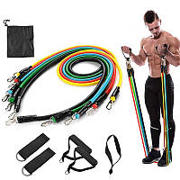 Эспандер-резинки для фитнеса Resistance Bands, 5 фитнес жгутов, многофункциональный набор для фитнеса