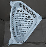 Кутова етажерка біла пластикова для ванни та кухні 5 ярусів, фото 7