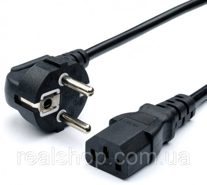Кабель живлення для ПК на 1.5 м. чорний
