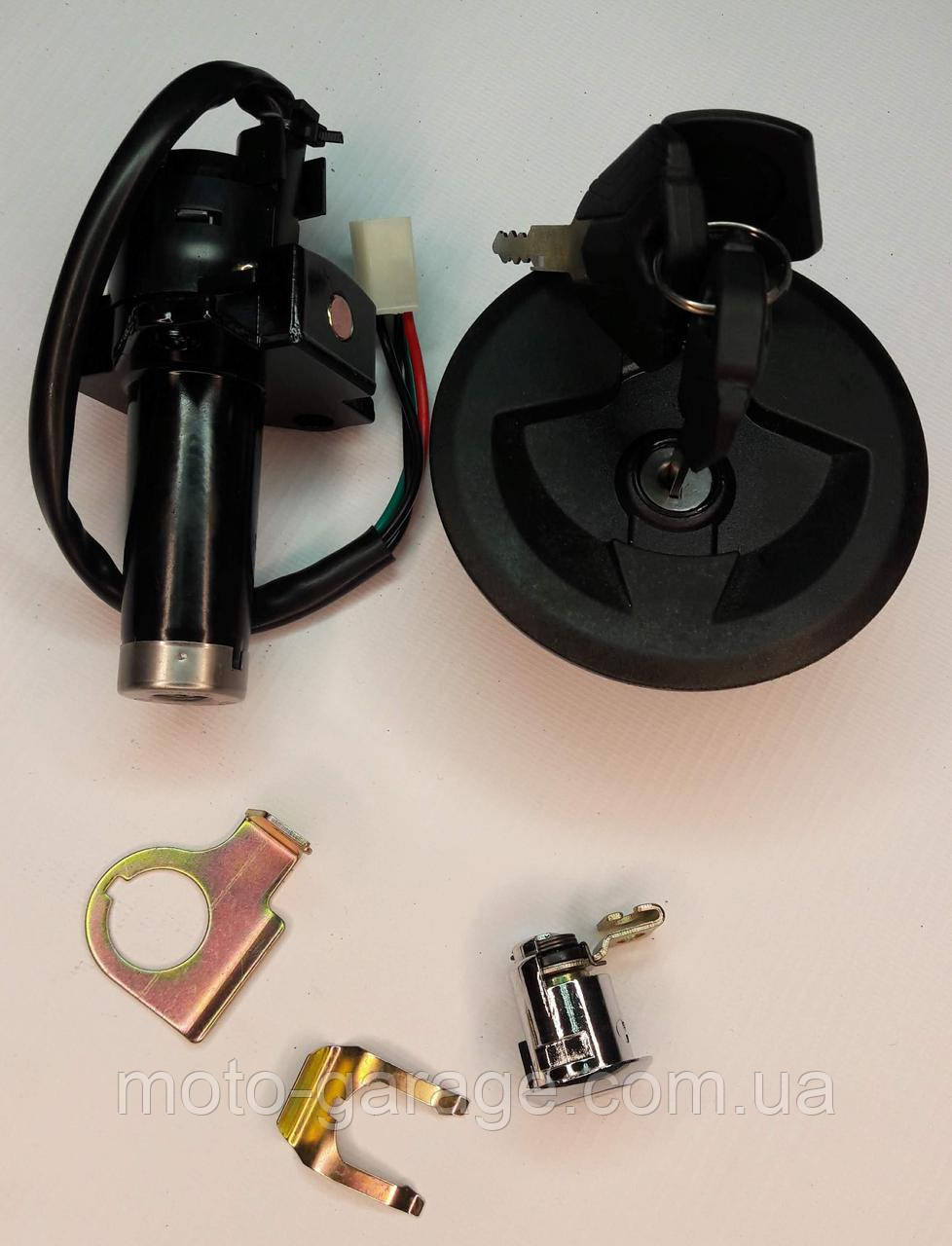 Комплект замків Geon Pantera, Geon CR6Z, (замок запалювання, кришка бака, замок сидіння), фото 1