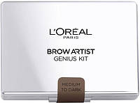 Тени 2-цветные для бровей L`Oreal Brow Artist Genius Kit №02 Medium