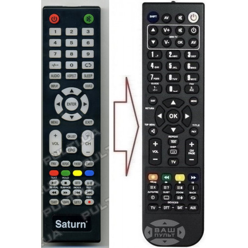 Пульт для телевізора SATURN LED32HD700U (аналог), фото 1