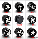 Магнітні сережки кліпси-обманки. Кліпси з хрестом на одне вухо стиль 3, фото 7