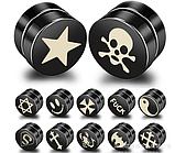 Магнітні сережки кліпси-обманки. Кліпси з хрестом на одне вухо стиль 3, фото 8