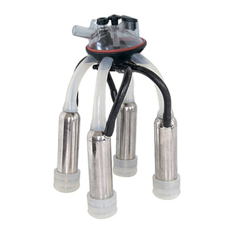 Підвісна частина в зборі з колектором 240 мл, зі склянками з нержавійки і сосковим силіконом, фото 1