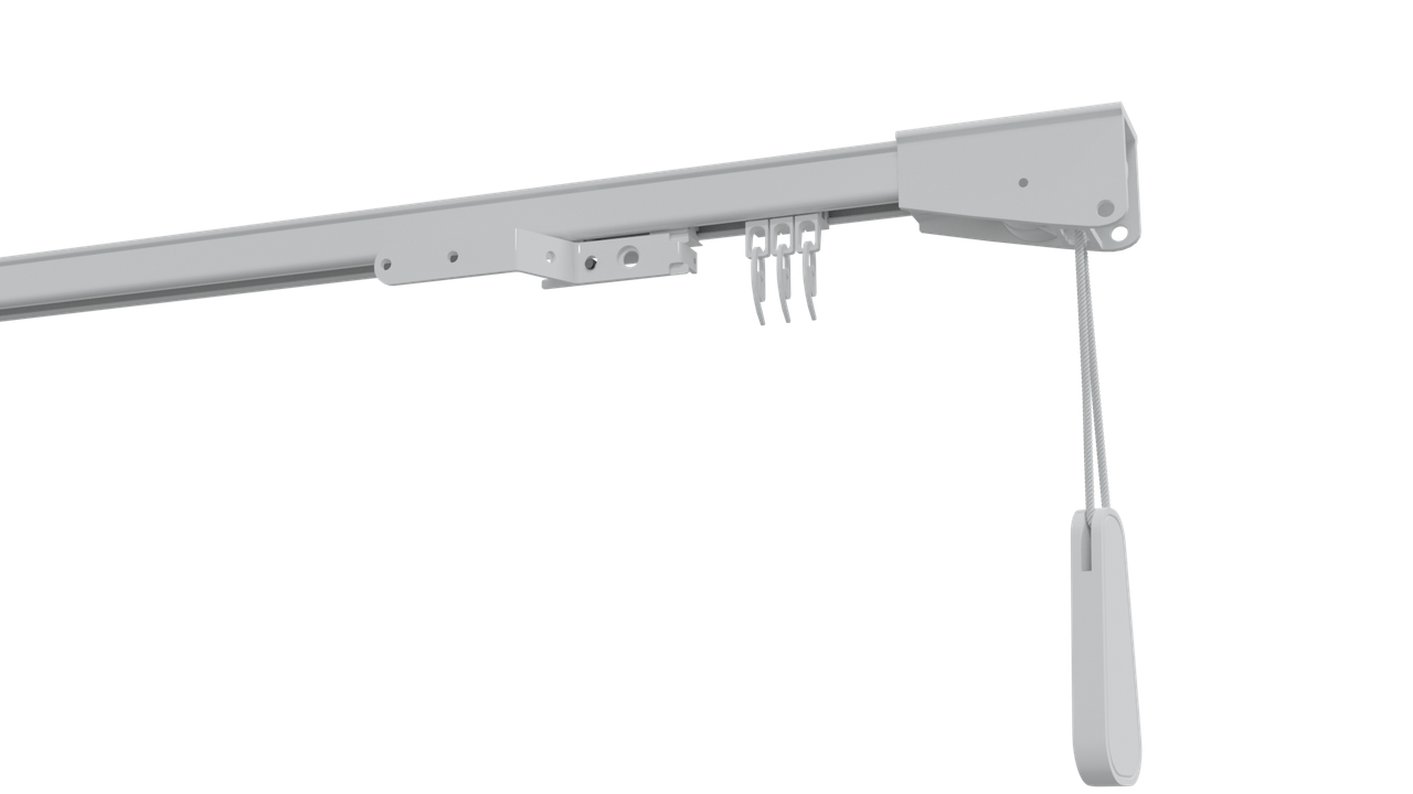 Карниз для штор на шнуровому керуванні профіль СKS (у зборі) Білий