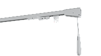 Карниз для штор на шнуровом управление профиль СKS (в сборе) Белый 125 см
