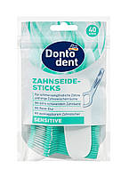 Зубочистки- флостик с зубной нитью Dontodent Sensitive 40 шт.