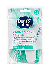 Зубочистки-флостік з зубною ниткою Dontodent Sensitive 40 шт.