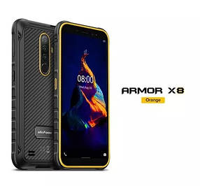 Смартфон Ulefone Armor X8 Orange 4\64gb NFC Helio A25 5080 мАч