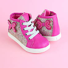 0650E Черевики на дівчинку рожеві демісезонне взуття Bi&Ki