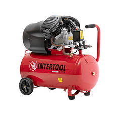 Компресор 50 л, 3 HP, 2,23 кВт, 220 В, 8 атм, 354 л/хв, 2-х циліндровий INTERTOOL PT-0004