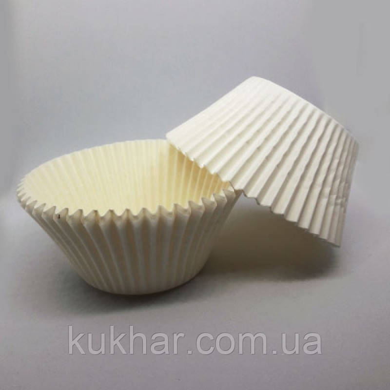 Паперові форми для кексів БІЛІ "арт 7А" (уп.100шт), фото 1